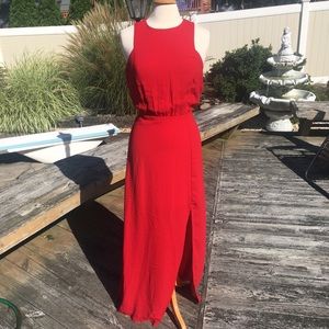 Red formal dress